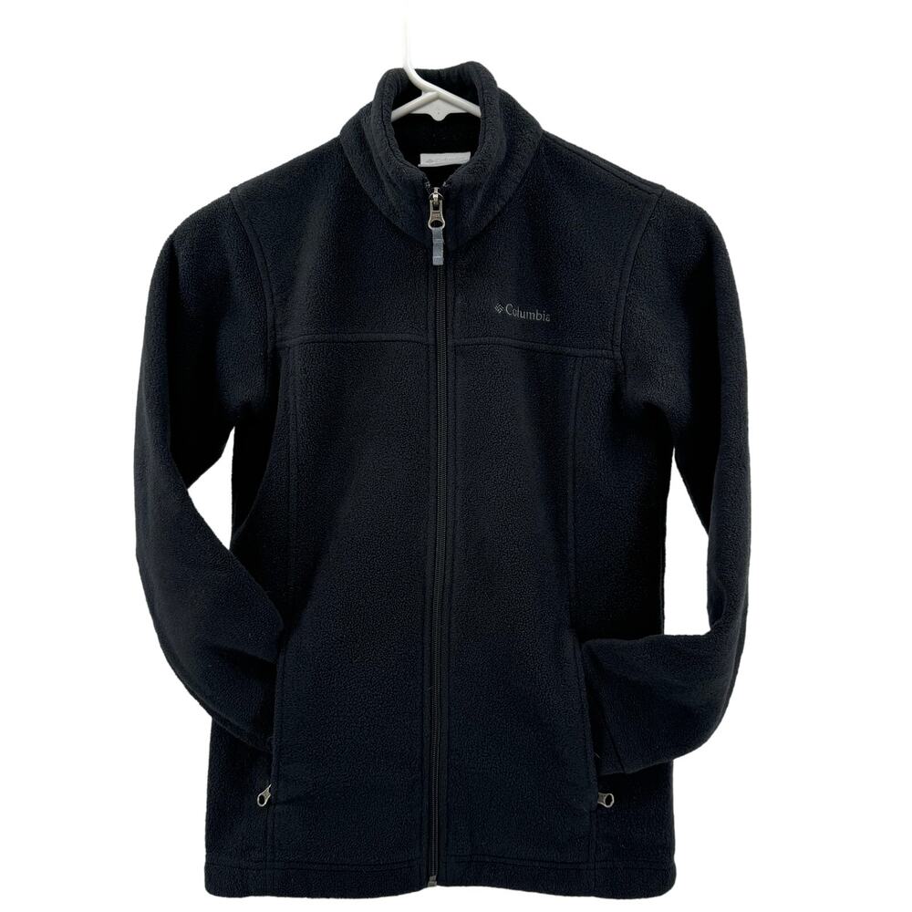 Columbia Black Steens Mountain Fleece Jacket Kids Youth Medium (10/12) Full Zip - Picture 6 of 11